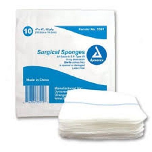 White Disposable Non-woven Surgical Sponges For Hospital Use