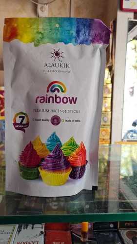 Multicolor Zipper Close Alaukik Rainbow Premium Fragrance Incense Sticks For Puja And Meditation