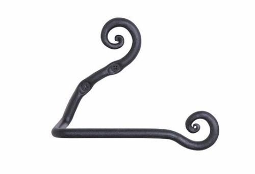 Black Hand Forged Wrought Iron Toilet Paper Holder For Bathroom Fitting
