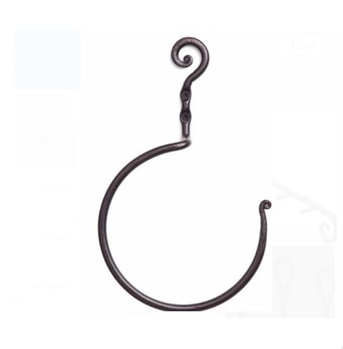 Black Wrought Iron Hand Towel Ring Holder For Bathroom And Kitchen Fitting