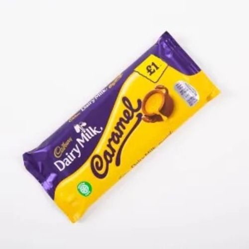 Brown Cadbury Dairy Milk Caramel Chocolate Enriched With Goodness Of Milk And Caramel