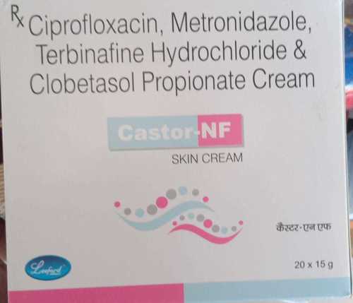 Ciprofloxacin, Metronidazole, Terbinafine Hydrochloride & Clobetasol Propionate Cream Castor-Nf Skin Cream Castor N F