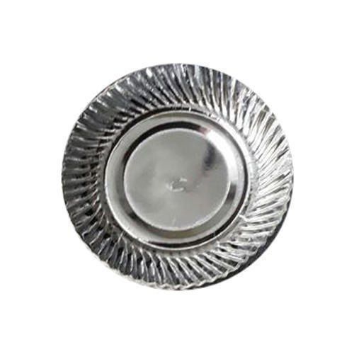 Silver Eco Friendly High Design Round Shape Disposable Sliver Paper Plate Dinner 