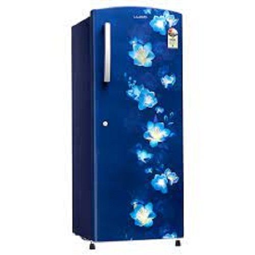 Long Lasting Durable Blue Flower Printed Safe And Fresh Domestic Refrigerator For Home, 7 L