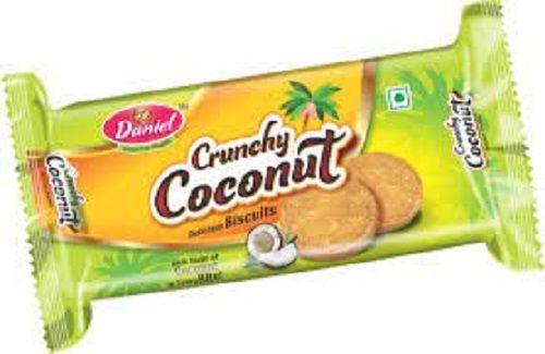 Sweet And Crispy Delicious Taste Round Crunchy Coconut Delicious Biscuits Fat Content (%): 12 Percentage ( % )