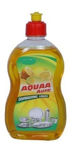 Yellow Sweet Smell Aquaa Aure Dish Washing Liquid, Perfect For Quick And Easy Dishwashing Experience.