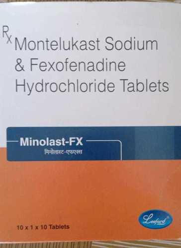 X Montelukast Sodium And Fexofenadine Hydrochloride Tablets -Minolast-Fx Minolast-Fx General Medicines