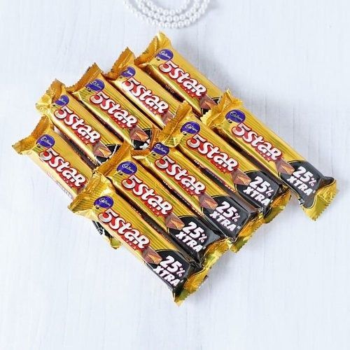 Brown 100% Vegetarian Cadbury Five Star Softer Bar Chocolate For Kids Gift