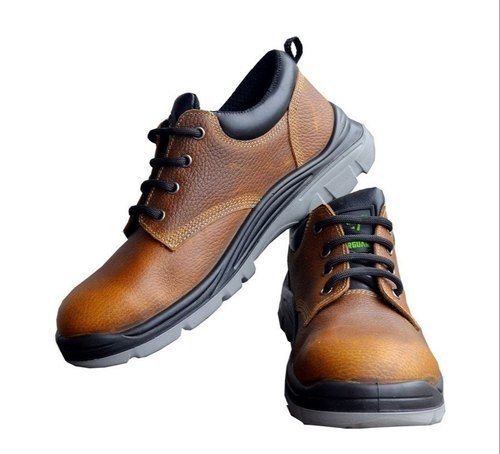 Black Super Guard Brown Fire Safety Shoes With Upper Leather Protection Strong And Durable