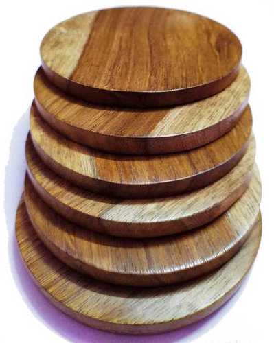 Wooden Round Shape For Food And Beverage Serving Tray