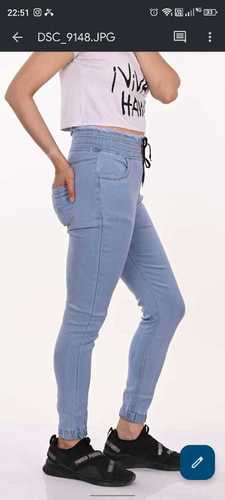 100 Percent Denim Made Blue Color Denim Jeans Soft And Comfortable Light Weight