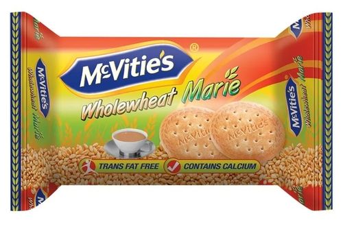 100% Pure Healthy Tasty And Sweet Round Mcvities Wholewheat Marie Biscuit Fat Content (%): 0.1 Percentage ( % )