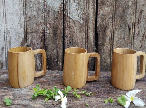 Adorn Craft Exi Wooden Coffee Mug, Size 2.8x2.8x4.2 Inch