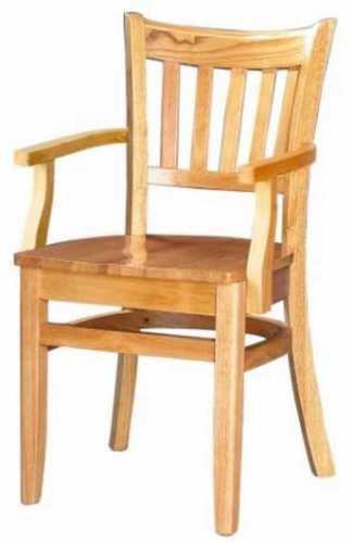 Brown Designer Wooden Chair With Armrest, Load Capacity Upto 120 Kg
