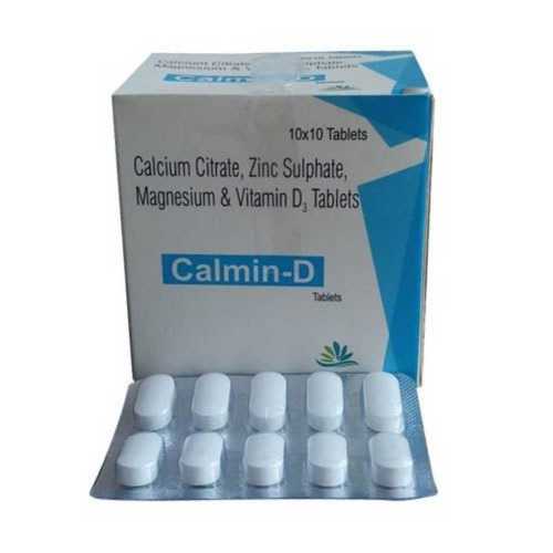 Calcium Citrate, Zinc Sulphate, Magnesium & Vitamin D3 Tablets Shelf Life: 1 Years