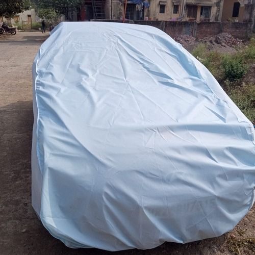 Light Weight Plain Pattern Water Proof Car Body Cover White Colors