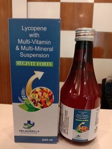 मल्टीविटामिन सिरप और मल्टी मिनरल सस्पेंशन के साथ लाइकोपीन सेगिविट फोर्ट सिरप
