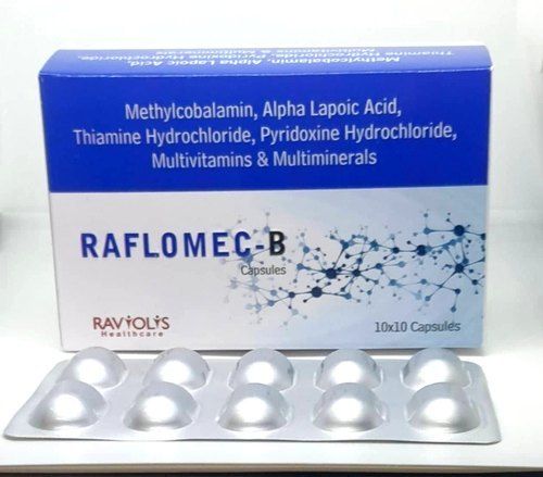 Methylcobalamin, Alpha Lapoic Acid, Thiamine Hydrochloride, Pyridoxine Hydrochloride, Multivitamins & Multiminerals Raflomec B Capsules