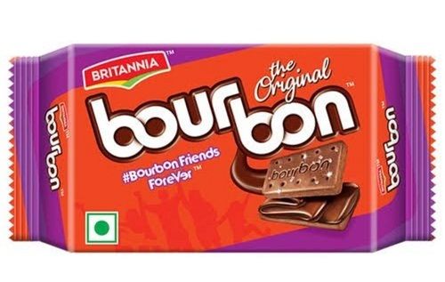 Semi-Soft Rectangular Sweet Britannia Bourbon Chocolate Sandwich Biscuit Fat Content (%): 5 Percentage ( % )