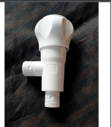 Plastic White Color Pvc Angle Valve For Bathroom Fittings With Anti Crack Properties