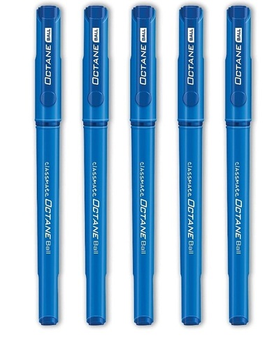 Blue 100 Percent Fine Writer Smooth And Flexible Handwriting Ball Pen