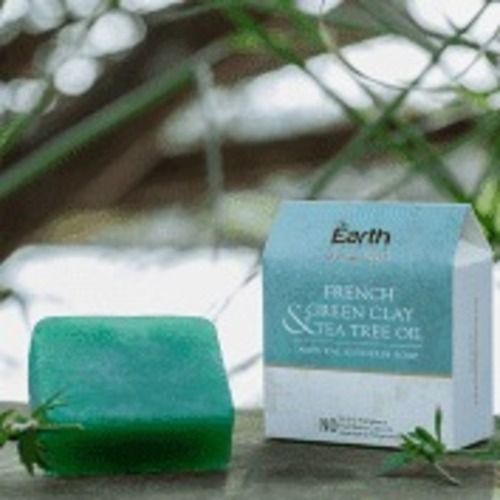 100 Percent Hygiene French Green Clay And Tea Tree Oil Handmade Natural Glycerin Soap