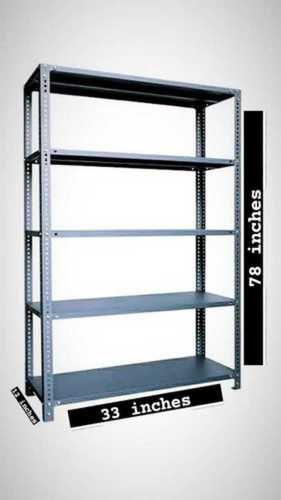 100Kg Capacity Powder Coated Iron Slotted Angle Storage Rack For Industrial Use