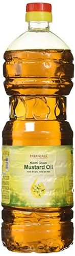 99% Pure Patanjali Fractionated Kachi Ghana Refined Mustard Oil ,One Litre 