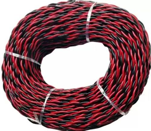 Black And Red Pvc Coating 120-volts Electrical Housing Wire, 25 Meter Length