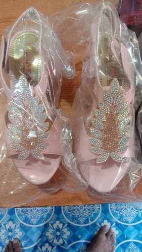 Comfortable Party Wear Pink Color Flower Design Sandal For Girls Heel Size Medium Heal at Best Price in Murshidabad Mas