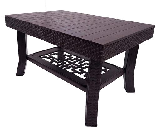 Long-Lasting Termite-Resistant Rectangular Dark Brown Teak Wood Table Dimension(L*W*H): 15