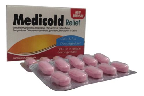 Medicold Relief Cetirizine Hcl, Phenylephrine Hcl, Paracetamol And Caffeine Tablet General Medicines