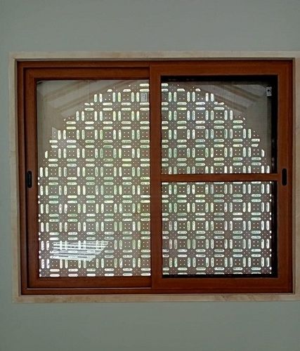 Sturdy Heavy Duty Long Durable Rectangular Brown Aluminum Window Frame