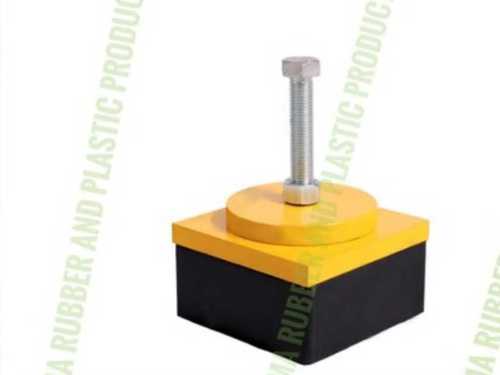 Steel Anti Vibration Square Mount For Industrial Yellow Black Color, 120 X 120 X 80 Mm