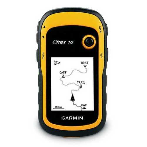 काले और पीले रंग में Etrex 10 Garmin हैंडहेल्ड जीपीएस ट्रैकिंग डिवाइस