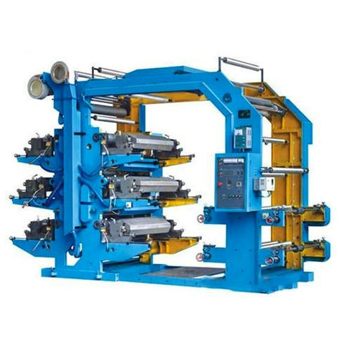 Blue Flexo Printing Machine With Automatic Break Circuit And Reliable Drying System