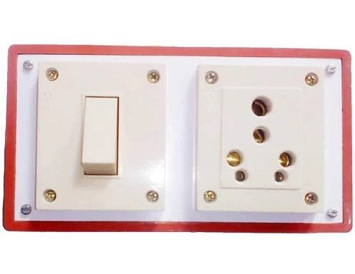 High Efficient Single Socket White And Red Pvc Electrical Switch Boards For Domestic And Commercial Dimension(L*W*H): 500 X 300 Millimete Millimeter (Mm)