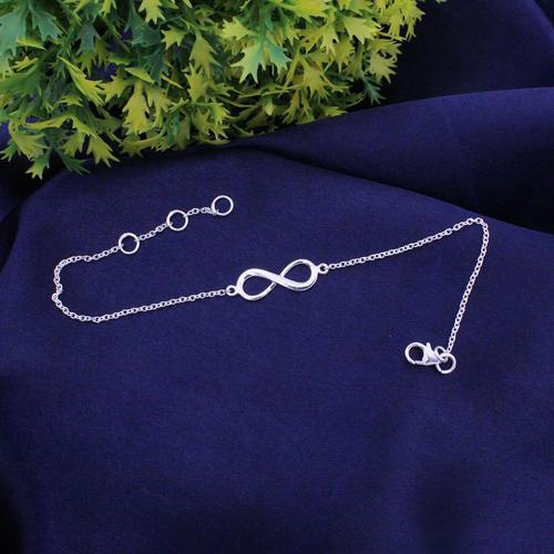 Anti Allergy Infinity Silver Bracelet With High-Quality Finishing