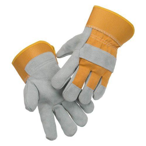 Plain 1-5 Inch Full Fingered Industrial Leather Gloves