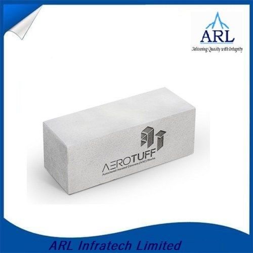 Grey Aerotuff Autoclaved Fire Resistant Soundproof 65 Mm Long Aerated Concrete Block