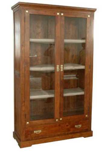 Handmade Decorative Ecofriendly Brown Hand Made Wooden Almirah With Double Door