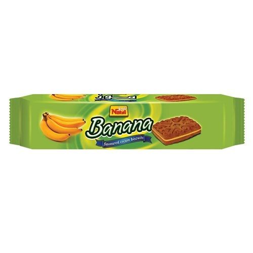 Delicious And Sweet Rectangular Nabil Banana Flavoured Sandwich Biscuit