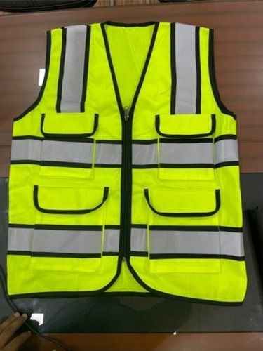 Free Size Unisex Designer Polyester Sleeveless Reflective Jackets For Industrial Work Wear