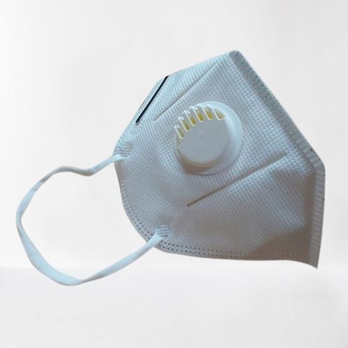 Non Woven 5 Layers White N95 Face Mask With Respirator