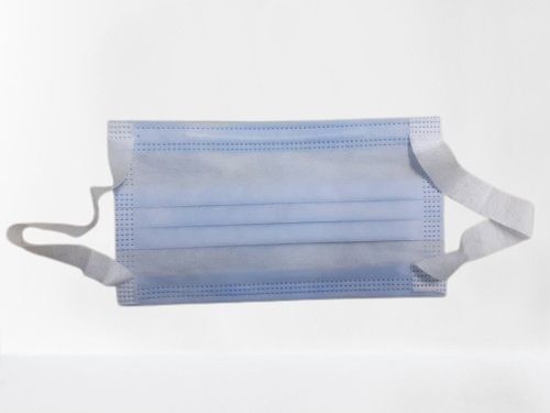 Non Woven Spun Bond Blue 3 Ply Surgical Disposable Face Mask