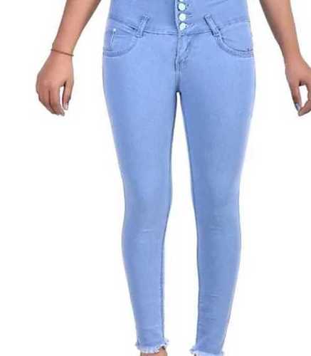 Ice Blue Skinny Ladies Jeans, Button, High Rise at Rs 320/piece in New  Delhi