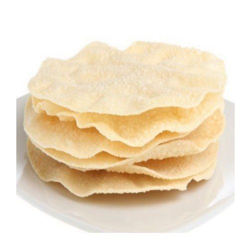 White Round Salty Plain Appalam Papad, Rich In Dietary Fiber, Vitamins, Minerals And Antioxidants