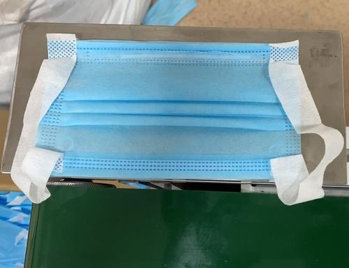 Sky Blue Plain Non-Woven Earloop 3-Ply Disposable Surgical Face Mask