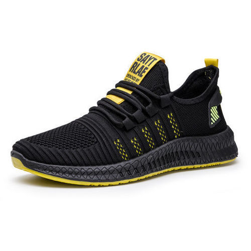 Stylish Comfortable Anti Slip Black Sports Shoes For Mens