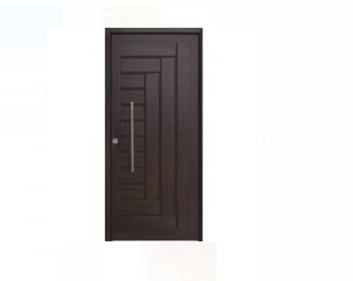 Solid Wood Termite Proof Black Color 7 Feet Wooden Membrane Door For Indoor & Outdoor